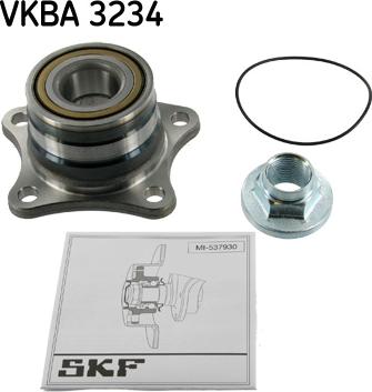SKF VKBA 3234 - Подшипник ступицы колеса, комплект autospares.lv