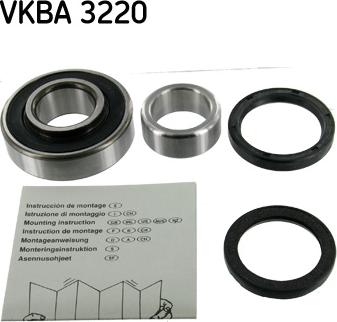 SKF VKBA 3220 - Подшипник ступицы колеса, комплект autospares.lv