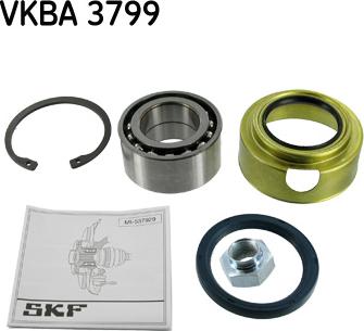 SKF VKBA 3799 - Подшипник ступицы колеса, комплект autospares.lv
