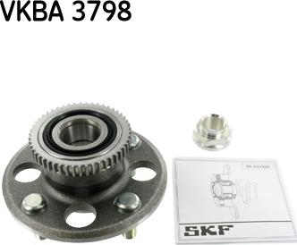 SKF VKBA 3798 - Подшипник ступицы колеса, комплект autospares.lv