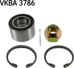 SKF VKBA 3786 - Подшипник ступицы колеса, комплект autospares.lv