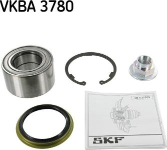 SKF VKBA 3780 - Подшипник ступицы колеса, комплект autospares.lv