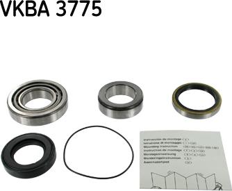 SKF VKBA 3775 - Подшипник ступицы колеса, комплект autospares.lv