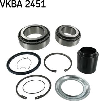 SKF VKBA 2451 - Подшипник ступицы колеса, комплект autospares.lv