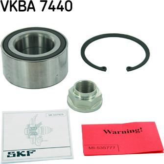 SKF VKBA 7440 - Подшипник ступицы колеса, комплект autospares.lv