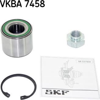 SKF VKBA 7458 - Подшипник ступицы колеса, комплект autospares.lv