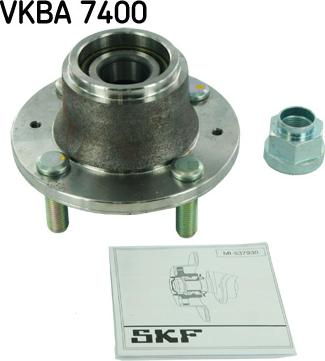 SKF VKBA 7400 - Подшипник ступицы колеса, комплект autospares.lv