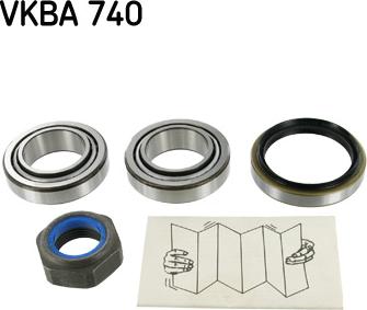 SKF VKBA 740 - Подшипник ступицы колеса, комплект autospares.lv