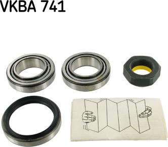 SKF VKBA 741 - Подшипник ступицы колеса, комплект autospares.lv