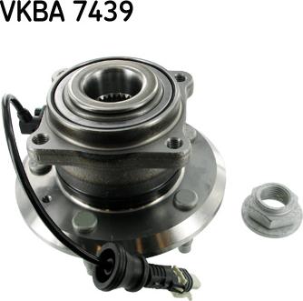 SKF VKBA 7439 - Подшипник ступицы колеса, комплект autospares.lv