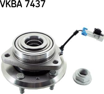 SKF VKBA 7437 - Подшипник ступицы колеса, комплект autospares.lv