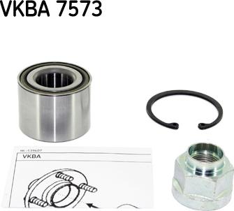 SKF VKBA 7573 - Подшипник ступицы колеса, комплект autospares.lv