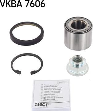 SKF VKBA 7606 - Подшипник ступицы колеса, комплект autospares.lv