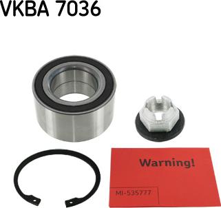 SKF VKBA 7036 - Подшипник ступицы колеса, комплект autospares.lv