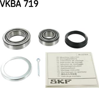 SKF VKBA 719 - Подшипник ступицы колеса, комплект autospares.lv