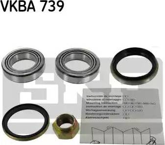 SKF VKBA 739 - Подшипник ступицы колеса, комплект autospares.lv