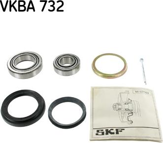 SKF VKBA 732 - Подшипник ступицы колеса, комплект autospares.lv