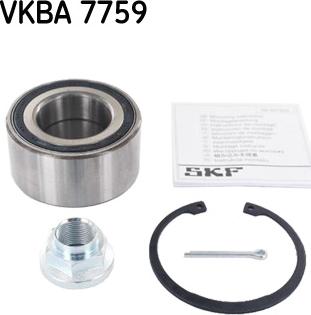 SKF VKBA 7759 - Подшипник ступицы колеса, комплект autospares.lv