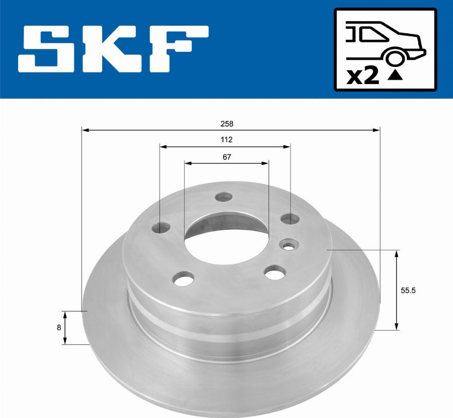 SKF VKBD 90083 S2 - Тормозной диск autospares.lv