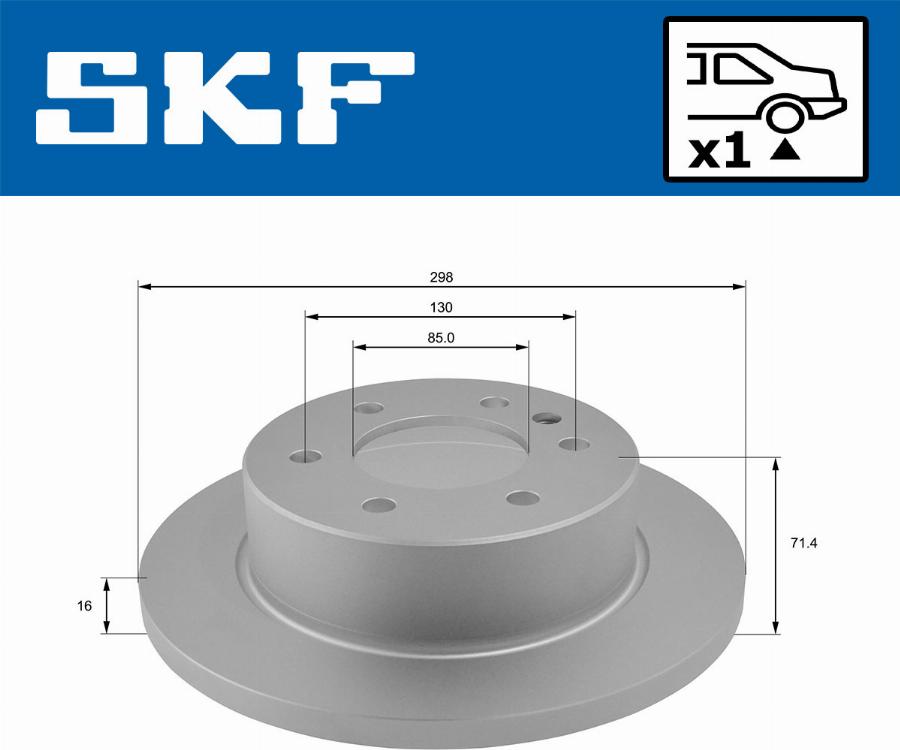 SKF VKBD 90032 S1 - Тормозной диск autospares.lv