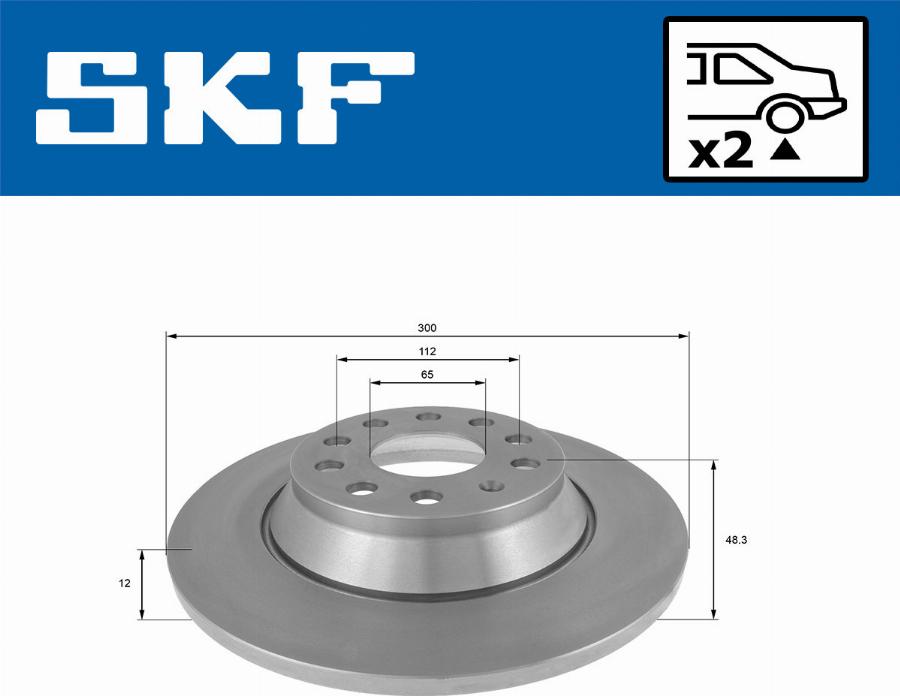 SKF VKBD 90075 S2 - Тормозной диск autospares.lv