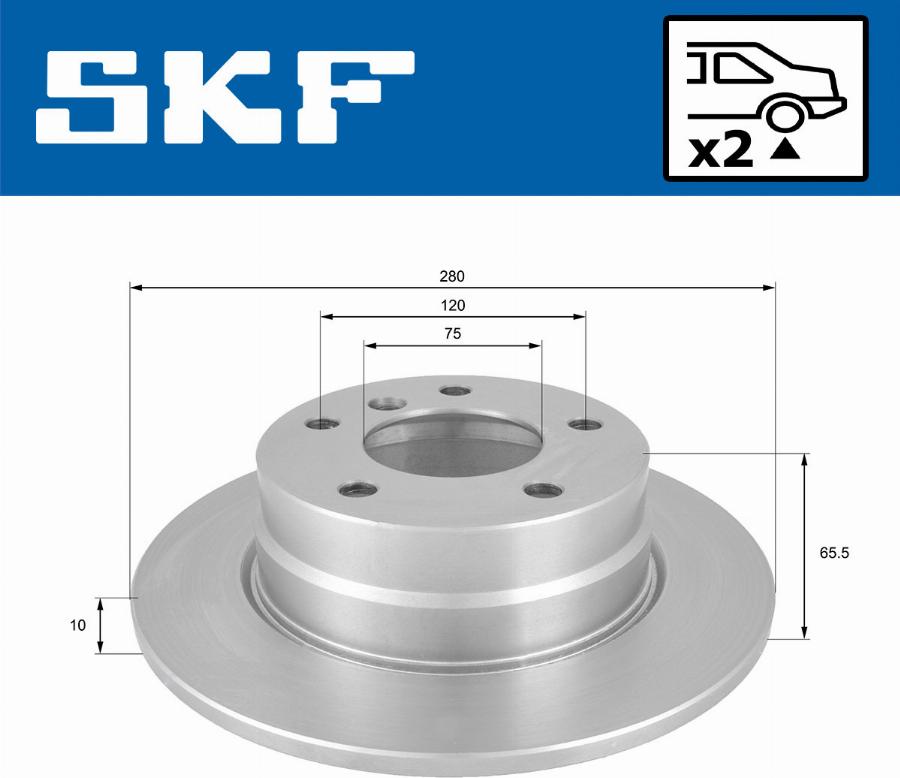 SKF VKBD 90146 S2 - Тормозной диск autospares.lv