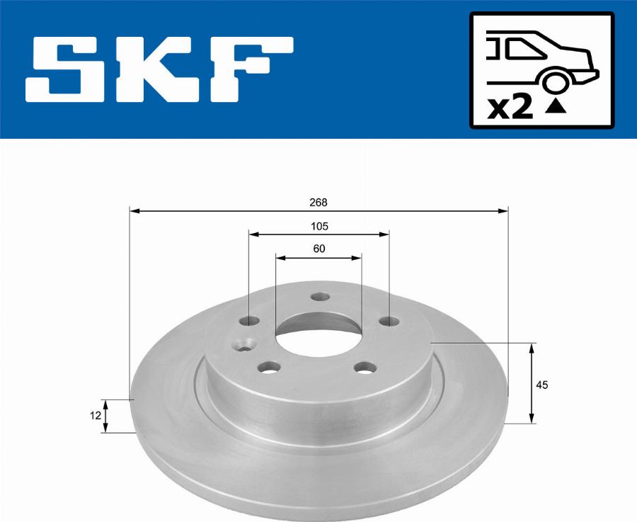 SKF VKBD 90298 S2 - Тормозной диск autospares.lv