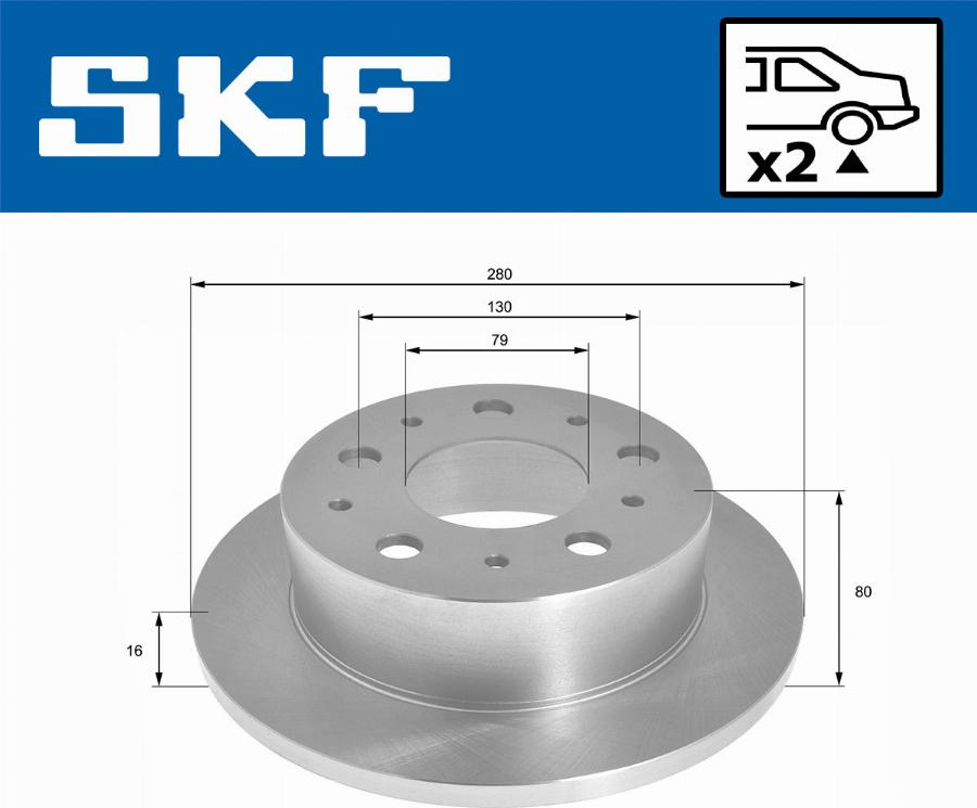 SKF VKBD 90240 S2 - Тормозной диск autospares.lv