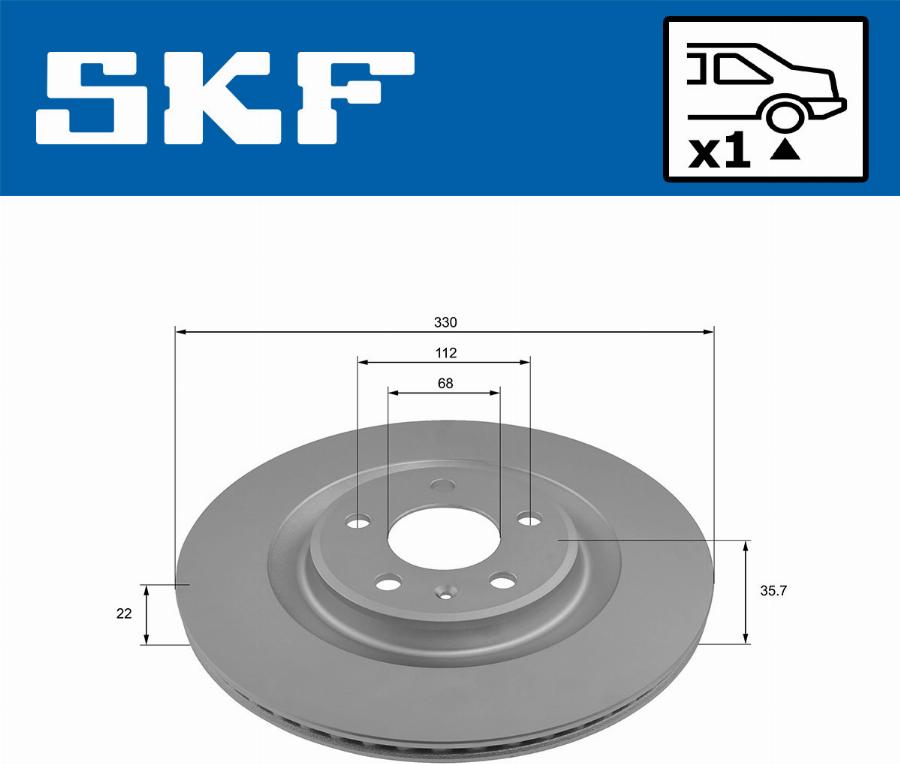 SKF VKBD 90243 V1 - Тормозной диск autospares.lv