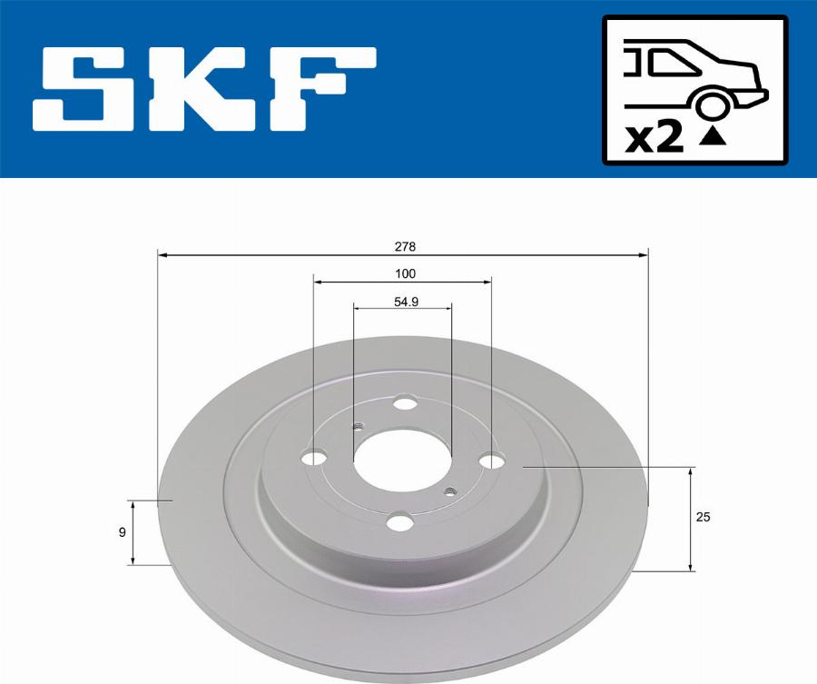 SKF VKBD 90260 S2 - Тормозной диск autospares.lv