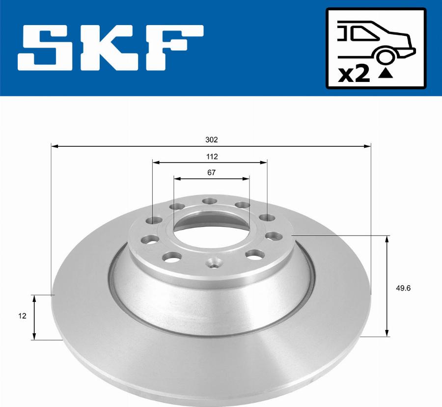 SKF VKBD 90209 S2 - Тормозной диск autospares.lv