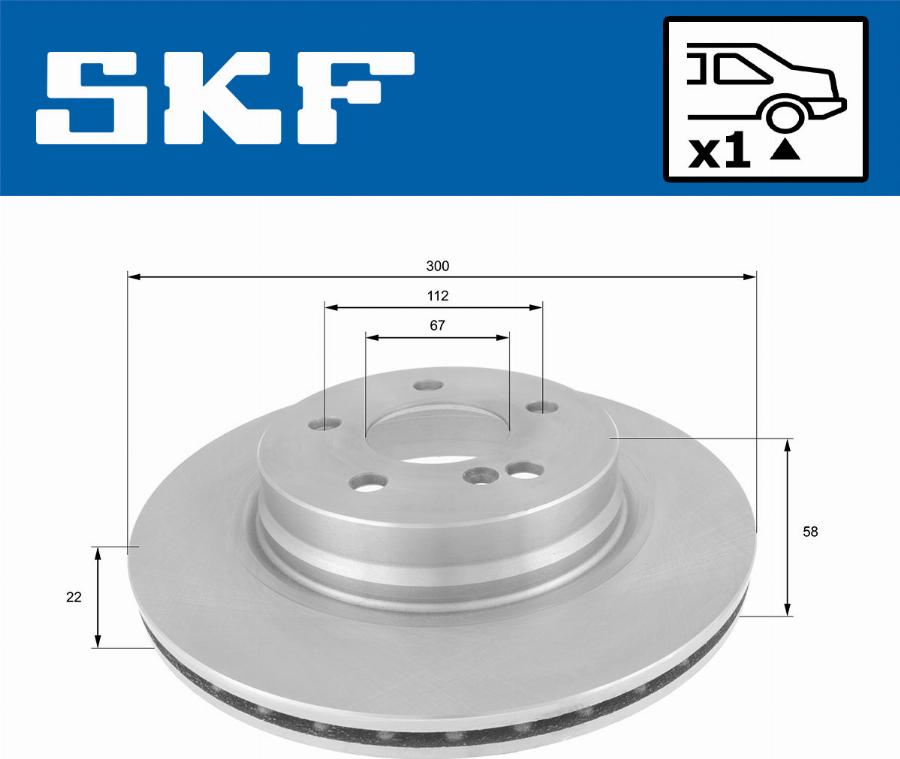 SKF VKBD 90204 V1 - Тормозной диск autospares.lv