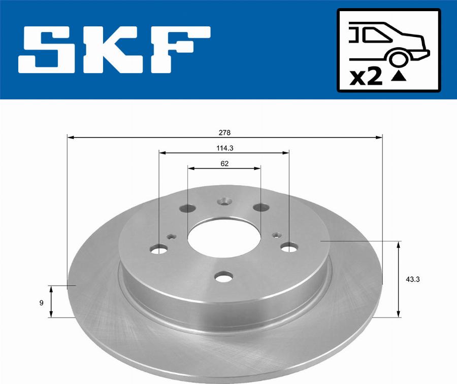 SKF VKBD 90214 S2 - Тормозной диск autospares.lv