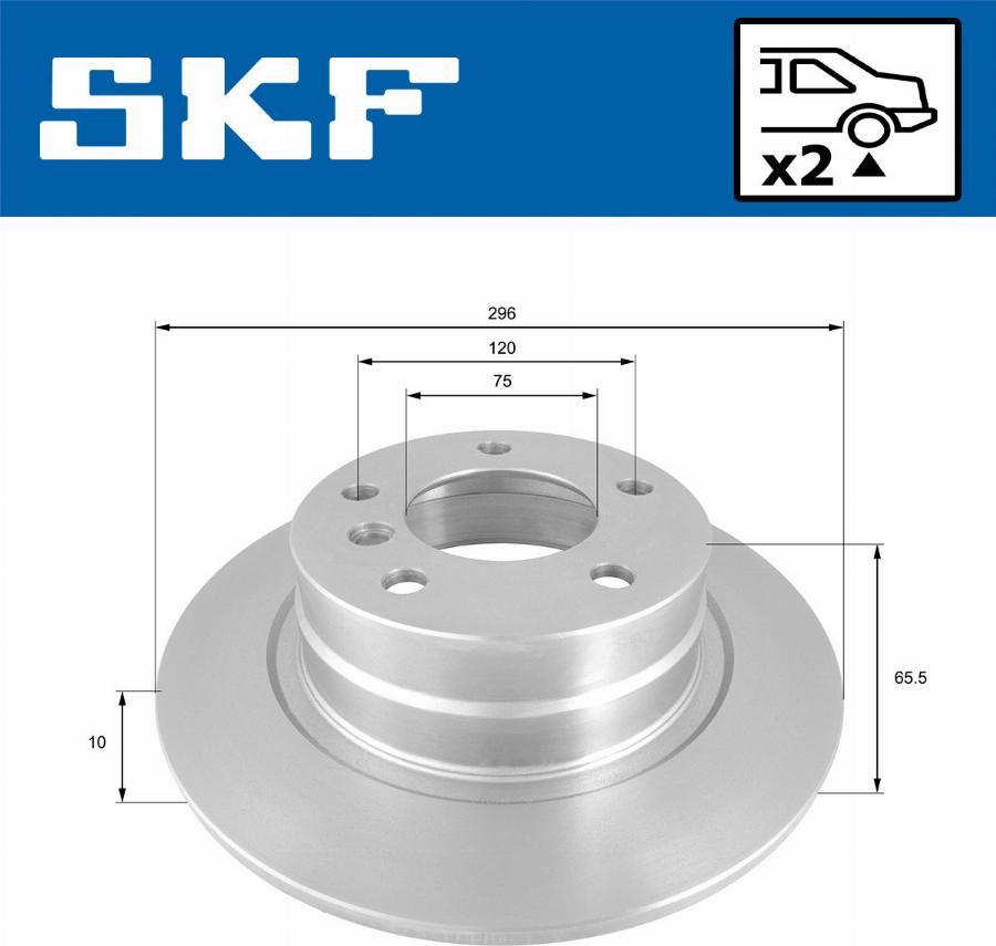 SKF VKBD 90237 S2 - Тормозной диск autospares.lv