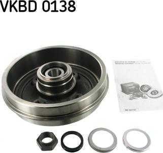 SKF VKBD 0138 - Тормозной барабан autospares.lv
