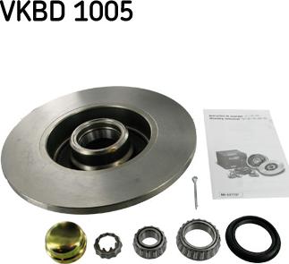 SKF VKBD 1005 - Тормозной диск autospares.lv