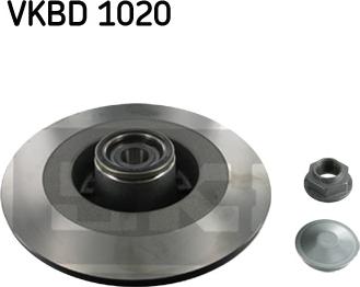 SKF VKBD 1020 - Тормозной диск autospares.lv