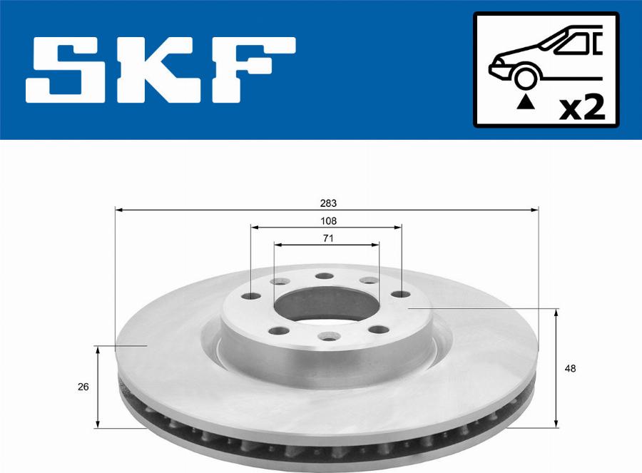 SKF VKBD 80049 V2 - Тормозной диск autospares.lv