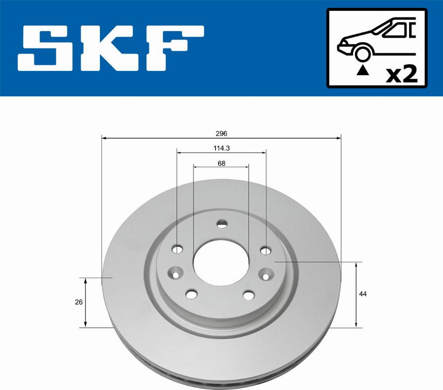 SKF VKBD 80047 V2 - Тормозной диск autospares.lv