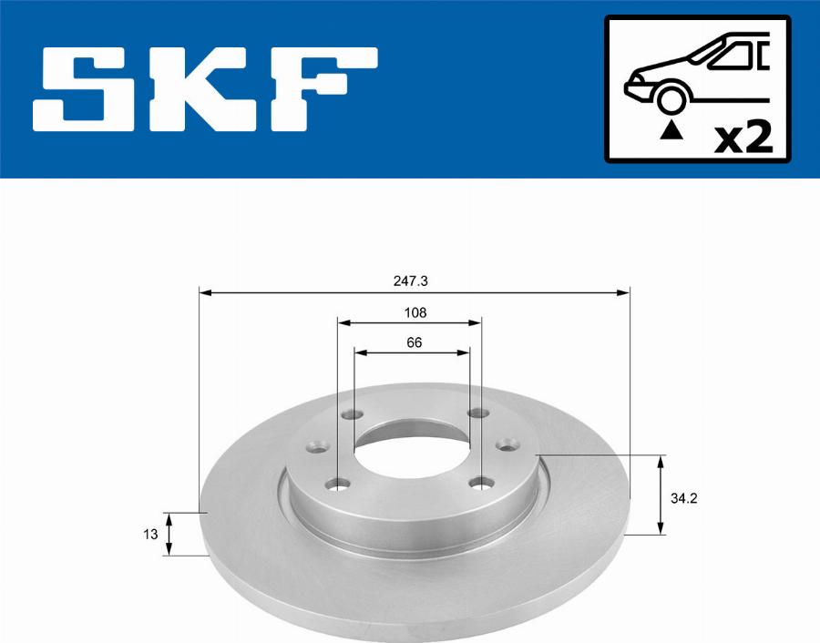 SKF VKBD 80059 S2 - Тормозной диск autospares.lv