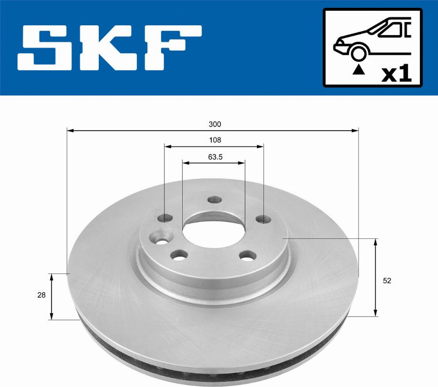 SKF VKBD 80056 V1 - Тормозной диск autospares.lv