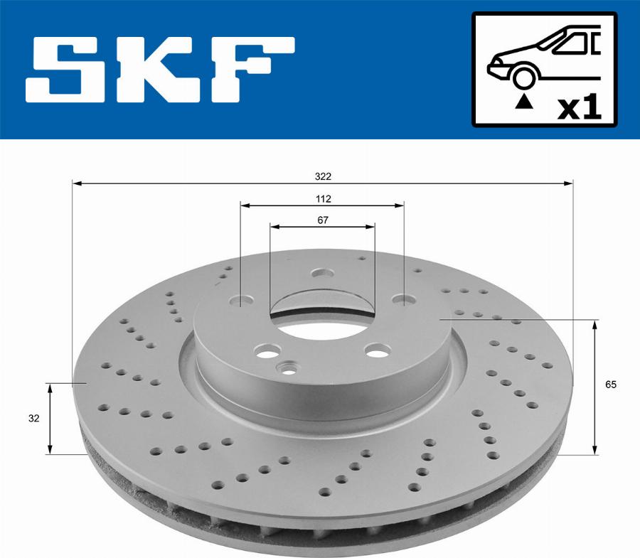 SKF VKBD 80085 V1 - Тормозной диск autospares.lv