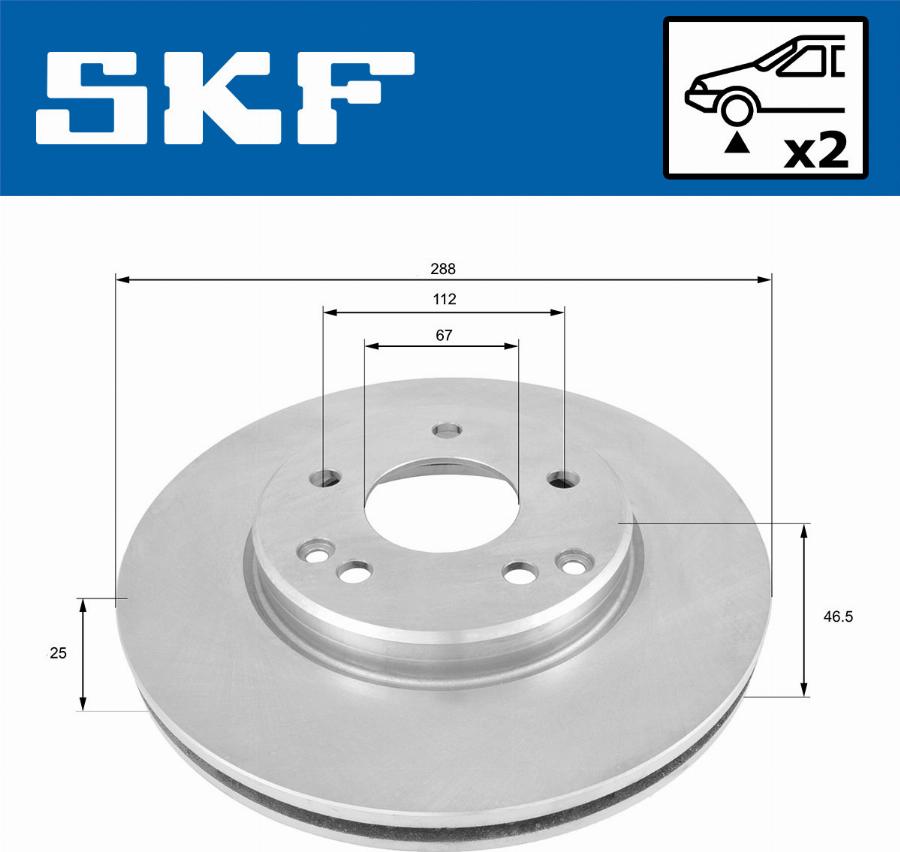 SKF VKBD 80020 V2 - Тормозной диск autospares.lv