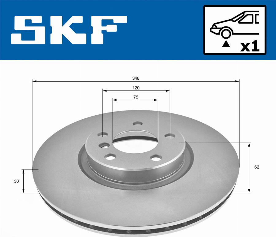 SKF VKBD 80199 V1 - Тормозной диск autospares.lv