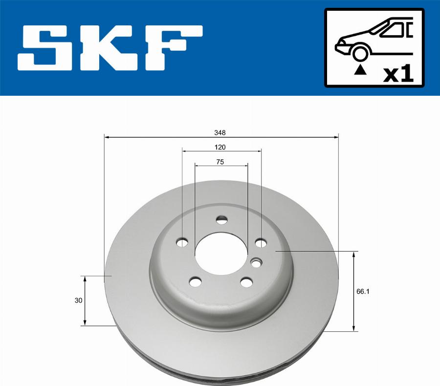 SKF VKBD 80197 V1 - Тормозной диск autospares.lv