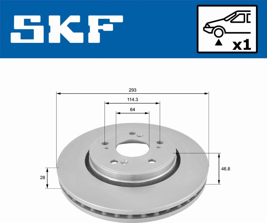 SKF VKBD 80141 V1 - Тормозной диск autospares.lv