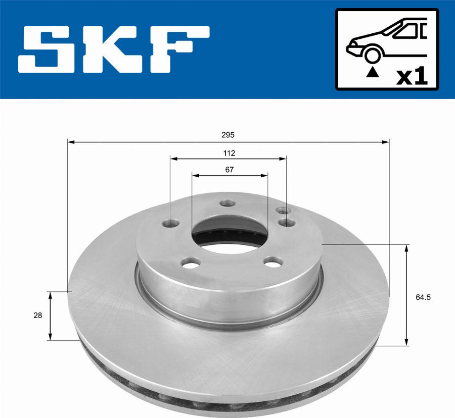 SKF VKBD 80181 V1 - Тормозной диск autospares.lv