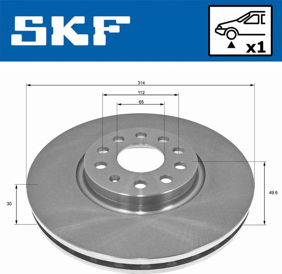 SKF VKBD 80171 V1 - Тормозной диск autospares.lv