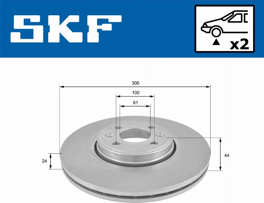 SKF VKBD 80173 V2 - Тормозной диск autospares.lv