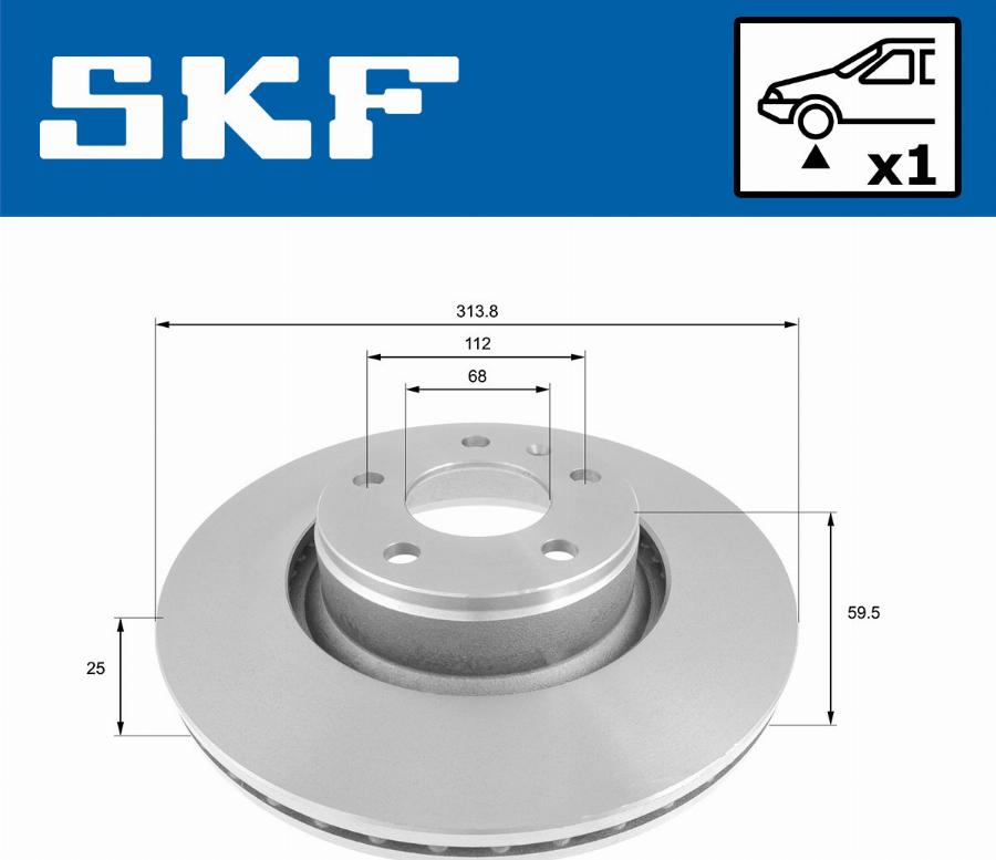 SKF VKBD 80305 V1 - Тормозной диск autospares.lv